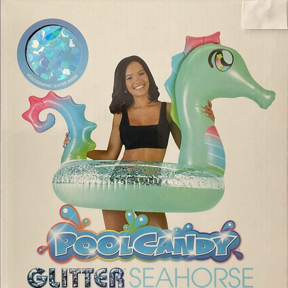Glitter Seahorse pool float